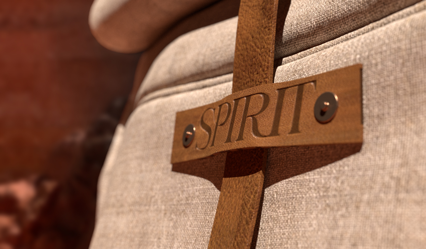 Backback logo detail