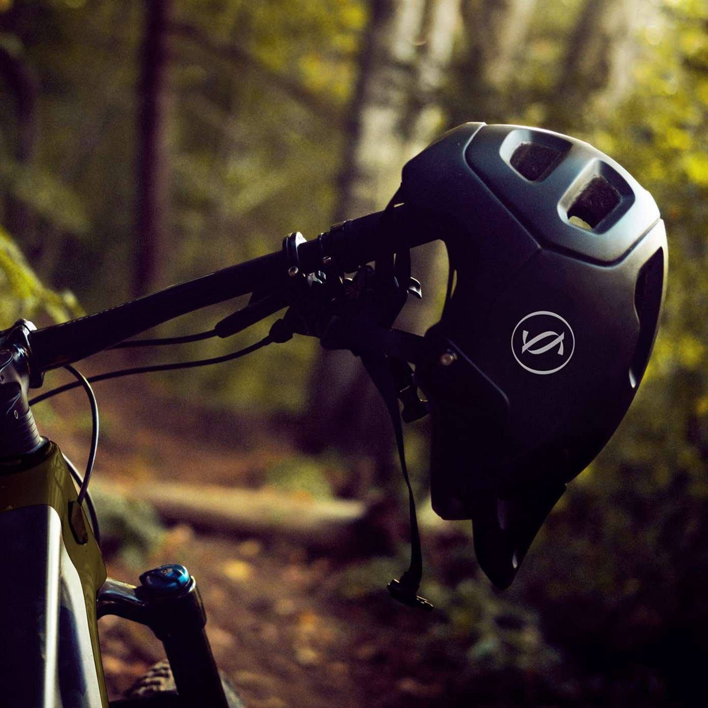 Bike helmet with logo