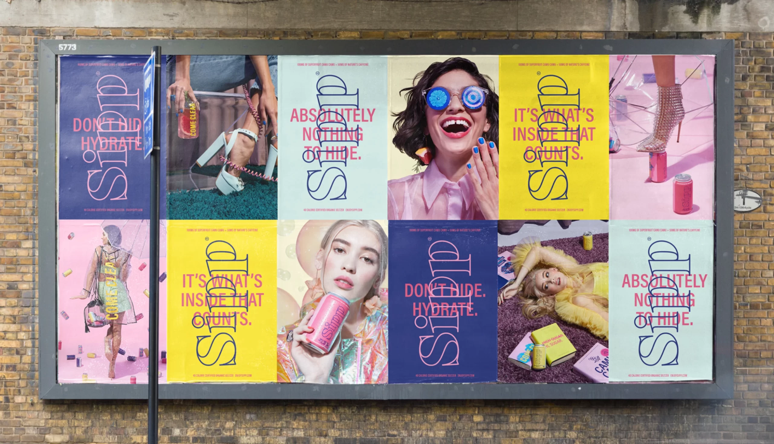 Colorful Sipp out-of-home billboard advertisements postings